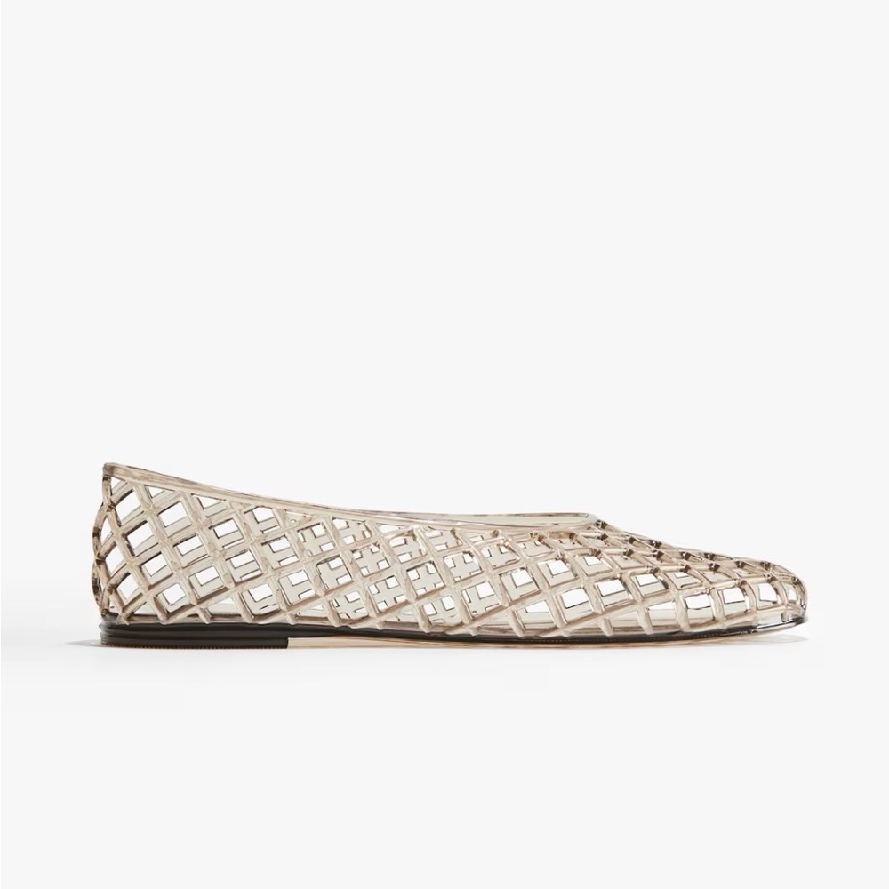H&M Tan Woven Ballet Jelly Flats - Picture 2 of 4